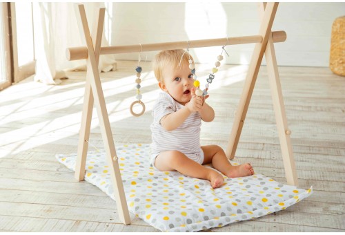 Развивающий коврик BabyGym  - Желто-серый
