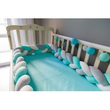 Бортик косичка в детскую кроватку - Tiffany