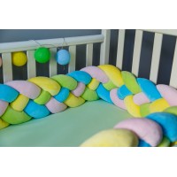 Бортик косичка в детскую кроватку - Bubble gym Бортик косичка в детскую кроватку - Bubble gym