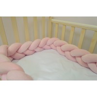 Бортик косичка в детскую кроватку - Pink Dream