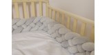 Бортик косичка в детскую кроватку - Silver XL