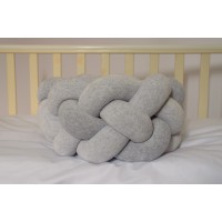 Бортик косичка в детскую кроватку - Silver XL