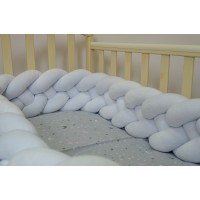 Бортик косичка в детскую кроватку - Cloud XL
