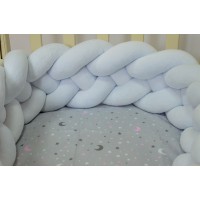 Бортик косичка в детскую кроватку - Cloud XL