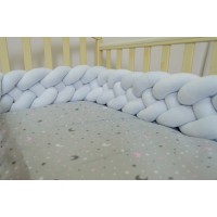 Бортик косичка в детскую кроватку - Cloud XL