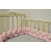 Бортик косичка в детскую кроватку - Pink Dream