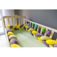 Бортик косичка в детскую кроватку - Little star Бортик косичка в детскую кроватку - Little star