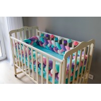 Бортик косичка в детскую кроватку - Star Dust