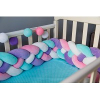 Бортик косичка в детскую кроватку - Star Dust