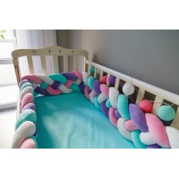 Бортик косичка в детскую кроватку - Star Dust
