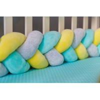 Бортик косичка в детскую кроватку - Rainbow
