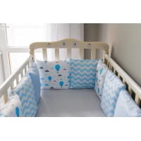 Бортики подушки в детскую кроватку - Blue lagoon