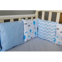 Бортики подушки в детскую кроватку - Blue lagoon
