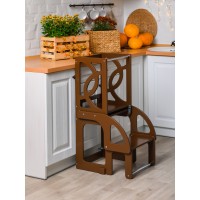 Башня помощника - трансформер - стол + стул Tarwus Coffee Стул Башня Монтессори