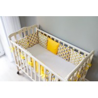 Бортики подушки в детскую кроватку - Мудрая сова